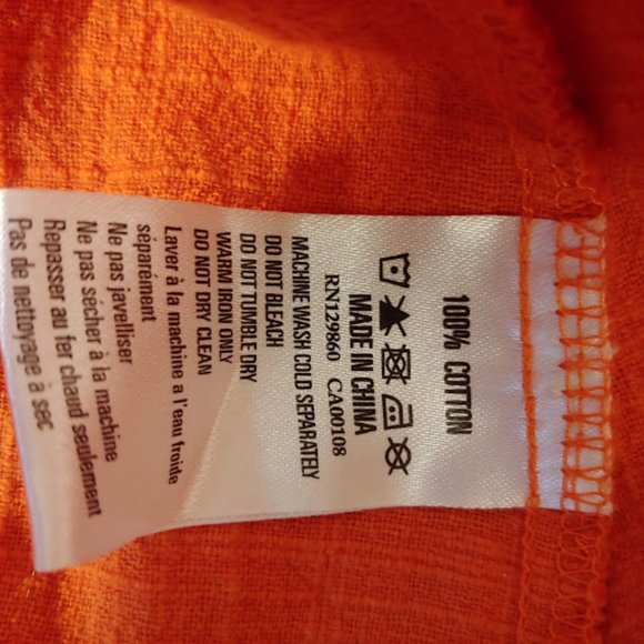 Rhythm. drawstring & elastic band skirt / size 4 / orange - Picture 10 of 11